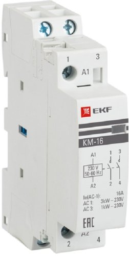 Контактор модульный EKF PROxima КМ 1п 2НО 16А 230В АС картинка